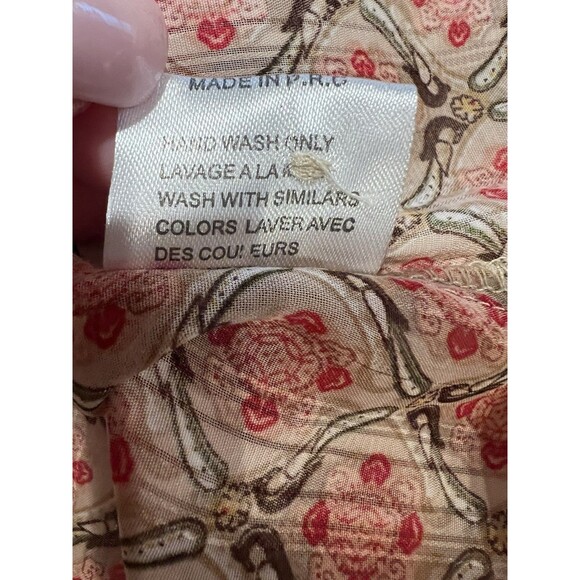 Peace N’ Love Sheer Balloon Long Sleeve Top Blouse S/M - Picture 8 of 8